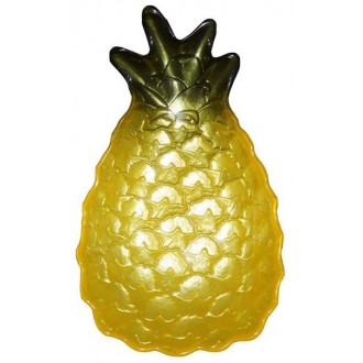 Fruta Decorativa Vylux Pineapple Dekor Amarelo com Verde 27 x 15 cm