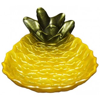 Fruta Decorativa Vylux Pineapple Dekor Amarelo com Verde 27 x 15 cm