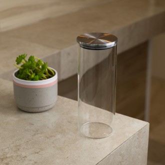 Pote Porta Mantimentos Hermético Vidro C/tampa Metal 750ml