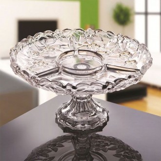 Centro de Mesa Karen c/pé 31 cm Vidro Class Home