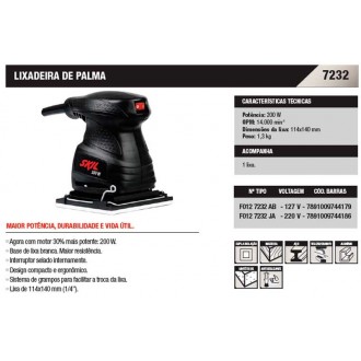 Lixadeira Orbital Bosch Skil 7232 110V