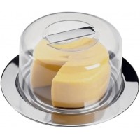 Queijeira Aço inox Acrílico Conjunto Para Queijo 2 peças